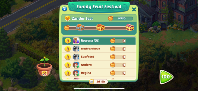 Family Tournament progression UI